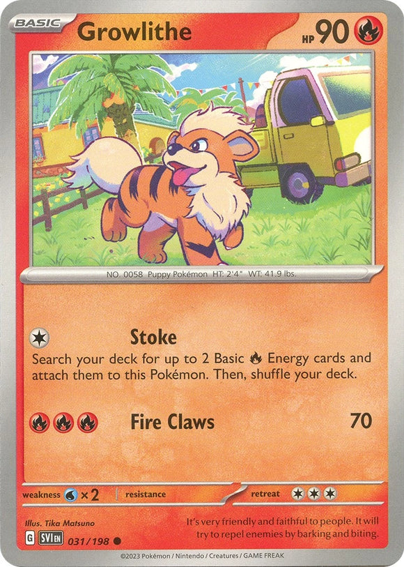 Growlithe [031/198] [Scarlet & Violet Base Set] Reverse Holofoil