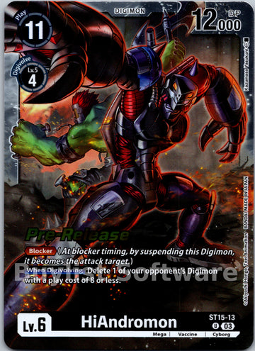 HiAndromon [ST15-13] [Starter Deck 15: Dragon of Courage Pre-Release Cards] Foil