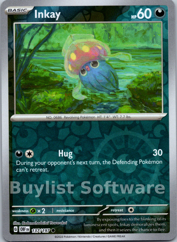 Inkay [137/197] [Obsidian Flames] Reverse Holofoil