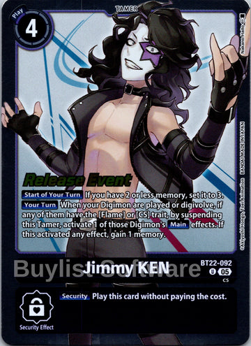 Jimmy KEN [BT22-092] [Cyber Eden Release Event Cards] Foil