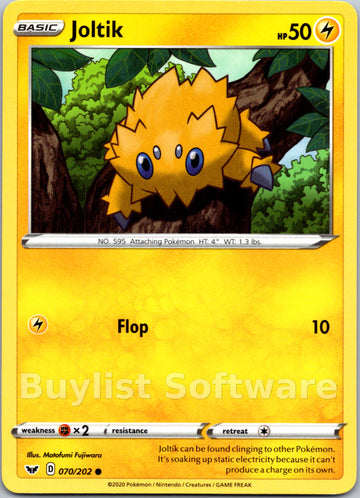 Joltik [070/202] [Sword & Shield Base Set]