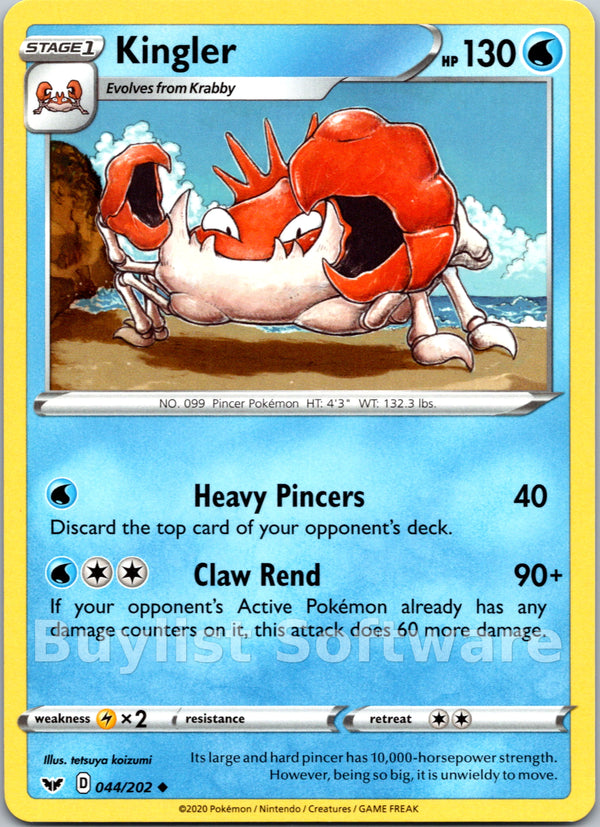 Kingler [044/202] [Sword & Shield Base Set]