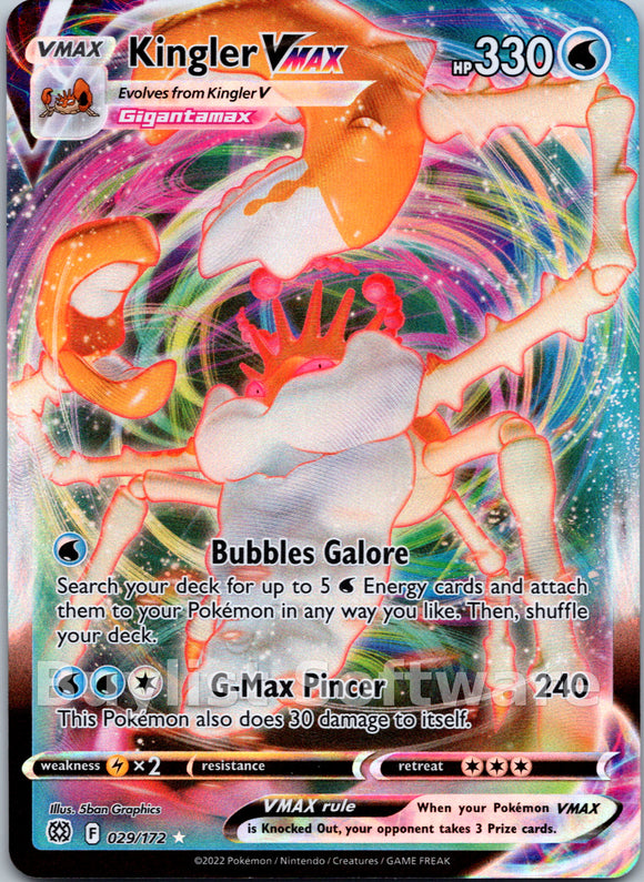 Kingler VMAX [029/172] [Brilliant Stars] Holofoil