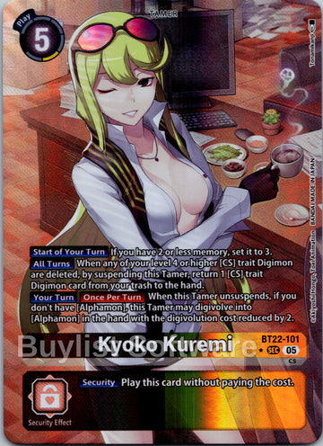 Kyoko Kuremi (Alternate Art) [BT22-101] [Cyber Eden] Foil