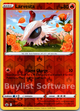 Larvesta [023/198] [Chilling Reign] Reverse Holofoil
