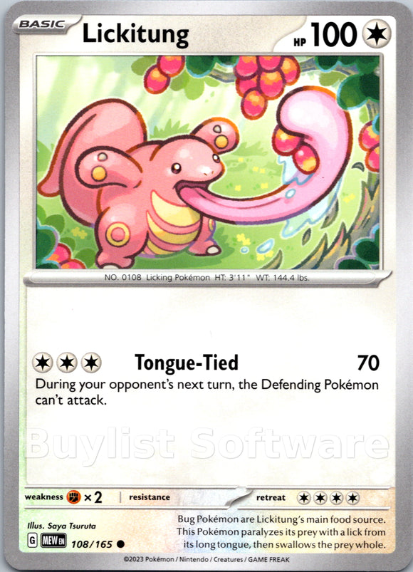 Lickitung [108/165] [Scarlet & Violet 151]