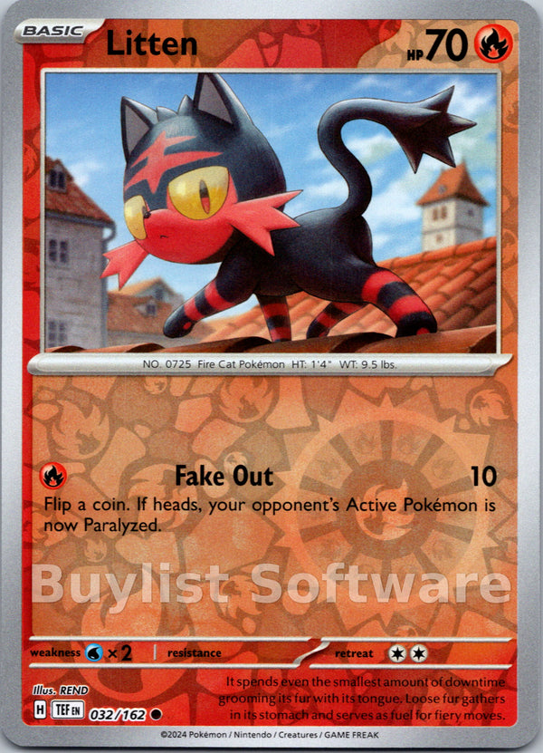 Litten [032/162] [Temporal Forces] Reverse Holofoil