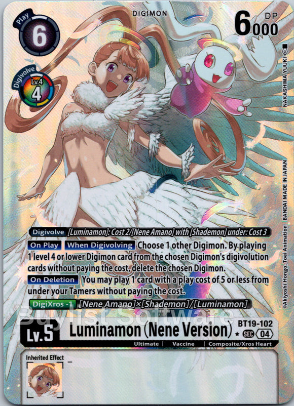 Luminamon (Nene Version) (Alternate Art) [BT19-102] [Release Special Booster 2.5] Foil