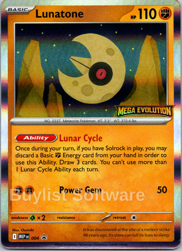Lunatone (Mega Evolution Stamped) [004] [Mega Evolution Promo] Holofoil