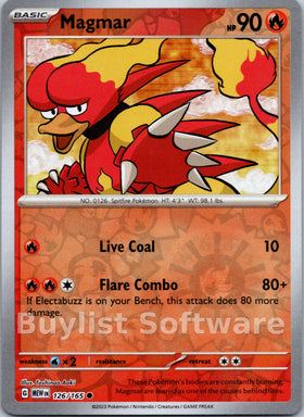 Magmar [126/165] [Scarlet & Violet 151] Reverse Holofoil