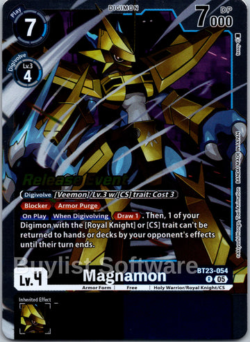 Magnamon [BT23-054] [Hackers' Slumber Release Event Cards] Foil