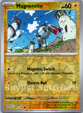 Magnemite [063/198] [Scarlet & Violet Base Set] Reverse Holofoil