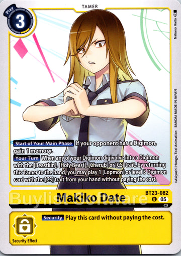 Makiko Date [BT23-082] [Hackers' Slumber]