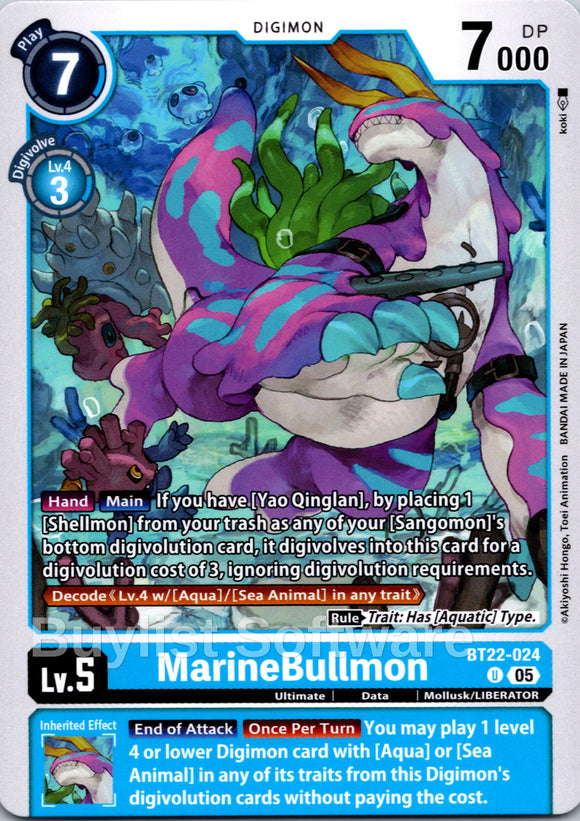 MarineBullmon [BT22-024] [Cyber Eden]