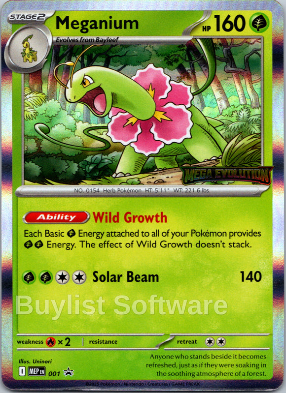 Meganium (Mega Evolution Stamped) [001] [Mega Evolution Promo] Holofoil