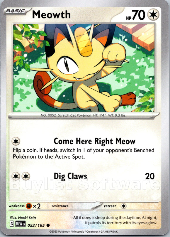 Meowth [052/165] [Scarlet & Violet 151]