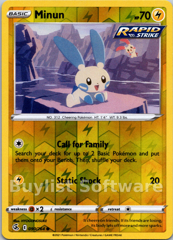 Minun [090/264] [Fusion Strike] Reverse Holofoil