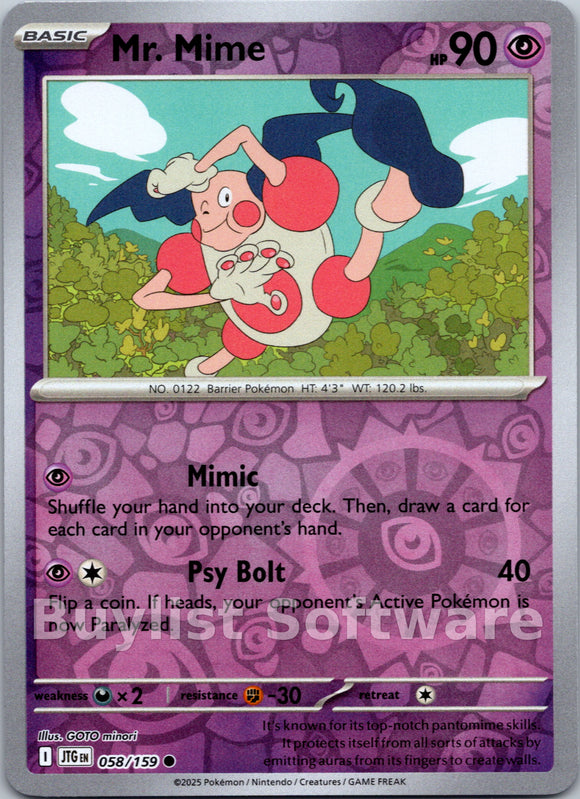 Mr. Mime [058/159] [Journey Together] Reverse Holofoil