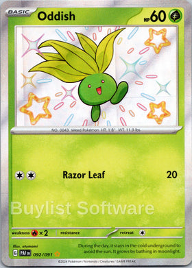 Oddish [092/091] [Paldean Fates] Holofoil