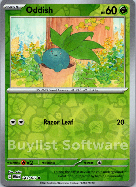 Oddish [043/165] [Scarlet & Violet 151] Reverse Holofoil