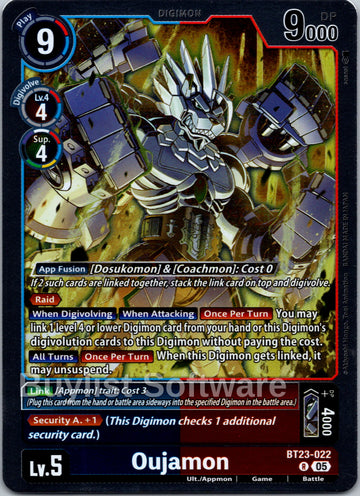 Oujamon [BT23-022] [Hackers' Slumber] Foil