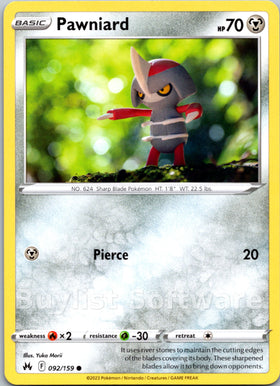 Pawniard [092/159] [Crown Zenith]
