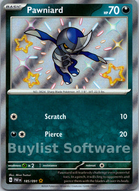 Pawniard [185/091] [Paldean Fates] Holofoil