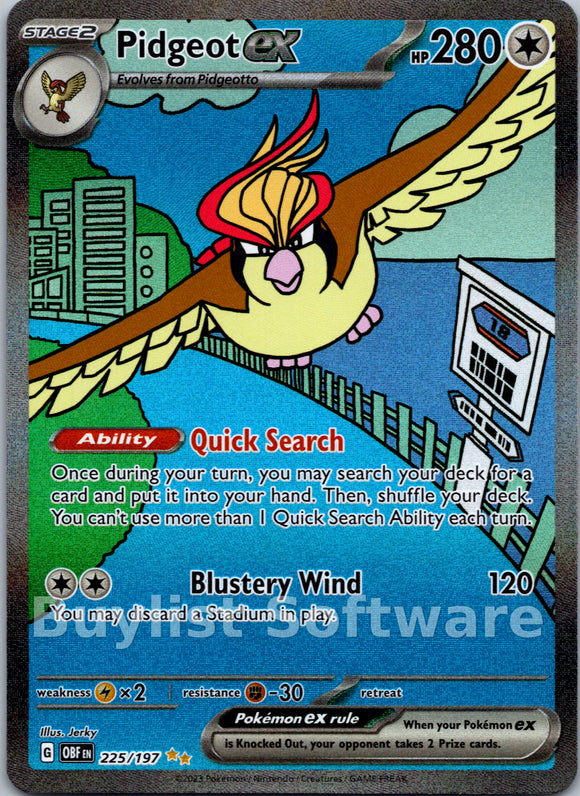 Pidgeot ex [225/197] [Obsidian Flames] Holofoil