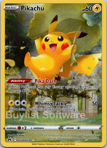 Pikachu [GG30/GG70] [Crown Zenith: Galarian Gallery] Holofoil