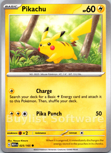 Pikachu [025/165] [Scarlet & Violet 151]