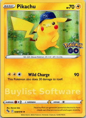 Pikachu [028/078] [Pokemon GO] Holofoil