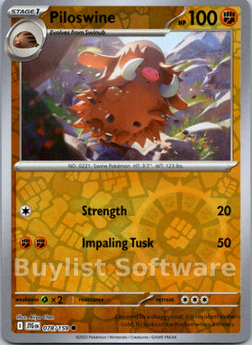 Piloswine [078/159] [Journey Together] Reverse Holofoil