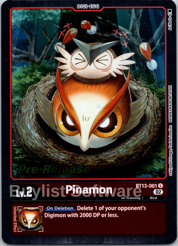 Pinamon [BT13-001] [Versus Royal Knights Pre-Release Cards] Foil