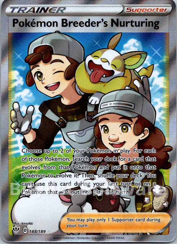 Pokemon Breeder's Nurturing [188/189] [Darkness Ablaze] Holofoil