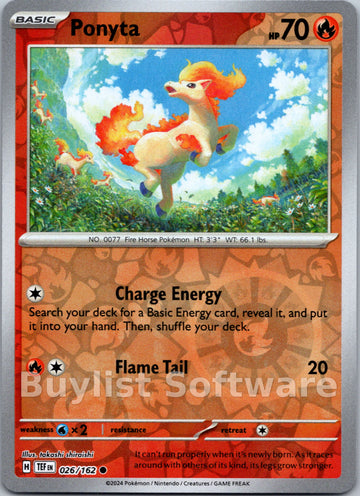 Ponyta [026/162] [Temporal Forces] Reverse Holofoil
