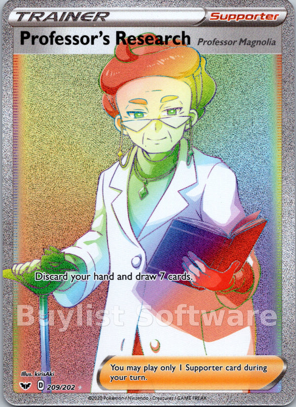Professor's Research [209/202] [Sword & Shield Base Set] Holofoil