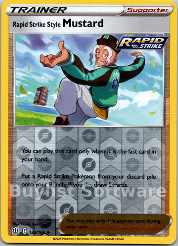 Rapid Strike Style Mustard [132/163] [Battle Styles] Reverse Holofoil