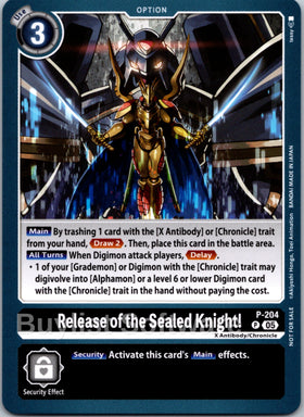 Release of the Sealed Knight! (Store Tournament 2025 Vol.4 Participation Pack) [P-204] [Digimon Promotion Cards]