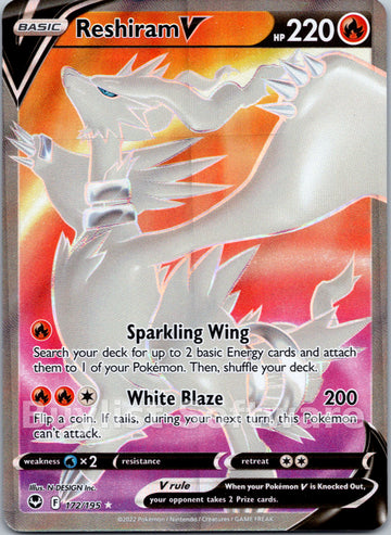 Reshiram V [172/195] [Silver Tempest] Holofoil