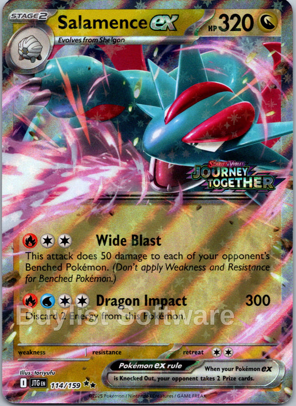 Salamence ex (Journey Together Stamped) [114/159] [Journey Together] Holofoil