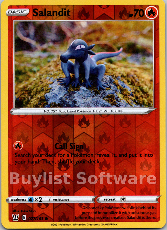 Salandit [027/163] [Battle Styles] Reverse Holofoil