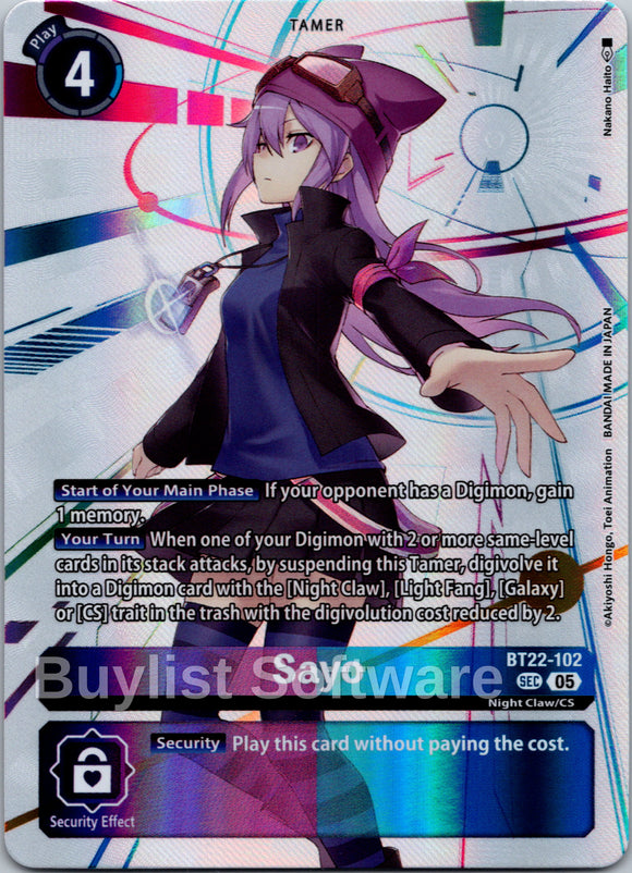 Sayo [BT22-102] [Cyber Eden] Foil