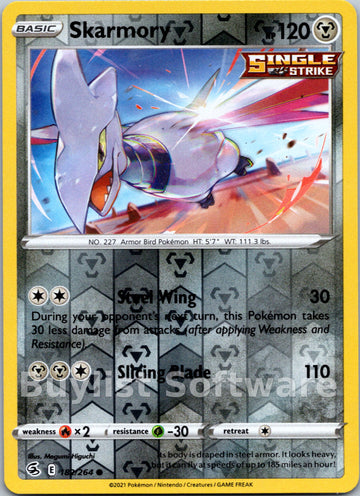 Skarmory [182/264] [Fusion Strike] Reverse Holofoil