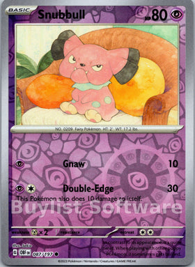 Snubbull [087/197] [Obsidian Flames] Reverse Holofoil