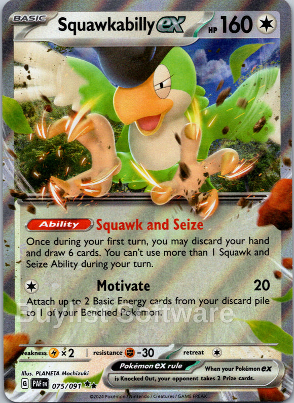 Squawkabilly ex [075/091] [Paldean Fates] Holofoil