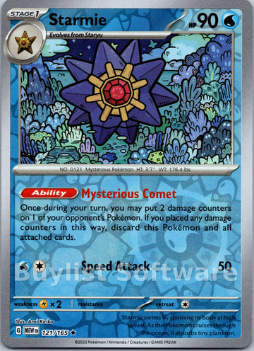 Starmie [121/165] [Scarlet & Violet 151] Reverse Holofoil