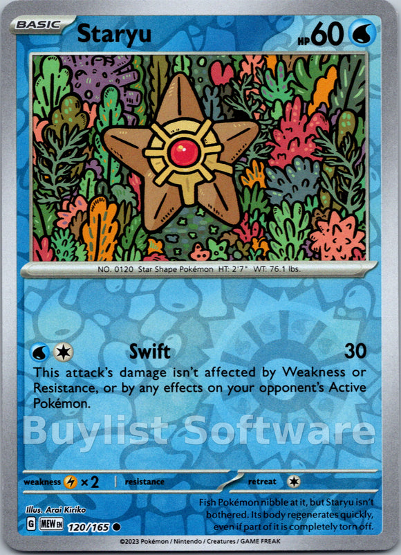 Staryu [120/165] [Scarlet & Violet 151] Reverse Holofoil