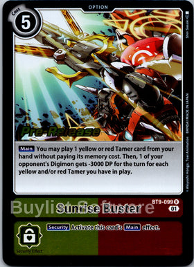 Sunrise Buster [BT9-099] [X Record Pre-Release Cards] Foil