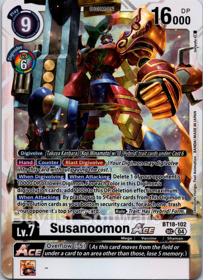 Susanoomon ACE [BT18-102 SEC] [Release Special Booster 2.0] Foil