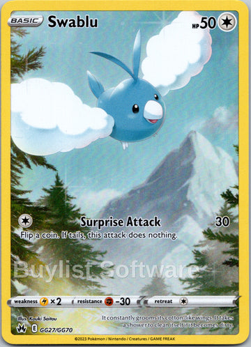 Swablu [GG27/GG70] [ Galarian Gallery] Holofoil